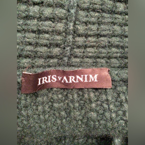 IRIS v ARNIM 100% Cashmere Dark Green One Button Cardigan - XS - Picture 5 of 9
